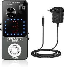 LEKATO Triple Looper - Gitarr med Synkroniserad Strömförsörjning